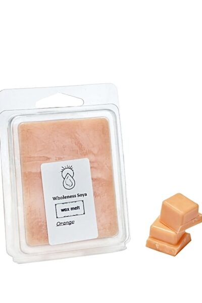 Wax melt Orange in a bright color with a fresh, zesty orange fragrance for home scenting.